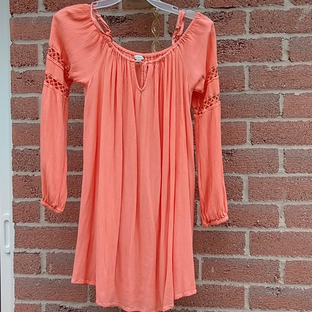 Guess drop shoulder or normal long sleeved rayon b